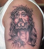 Jesus And The Crown Of Thorns Tattoo Cool Tattoo Designs