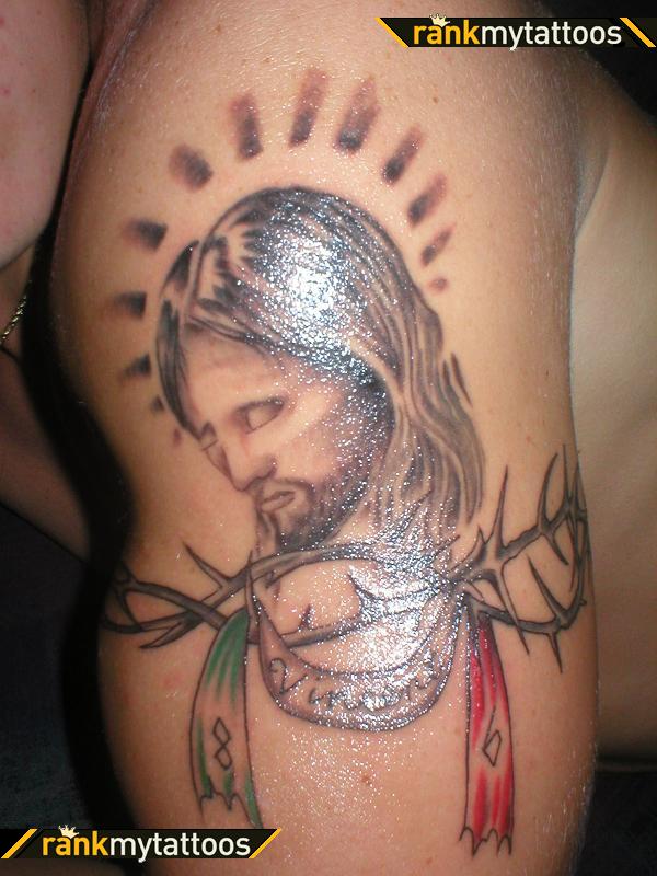 Jesus With Crown Of Thorns Jesus Tattoo