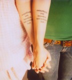 Quote Matching Tattoos On Arm To Show Your Love