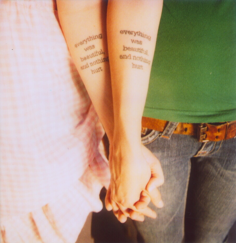 Quote Matching Tattoos On Arm To Show Your Love