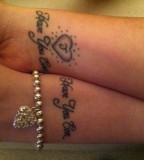 Name And Love Symbol Couple Tattoos
