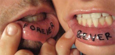 Forever And Ever Inner Inner Lip Tattoo