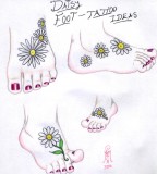 Various Daisy Foot Tattoo Ideas by Limegreensquid (Deviantart)