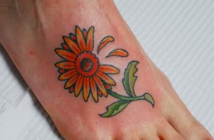 Lovely Daisy Foot-Tattoos Ideas for Women – Flower Tattoos for Women