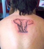 Cool African Elephant Tattoo for Women