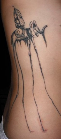Chic and Elegant Dali Elephant Ribs Tattoo by Dylanmott