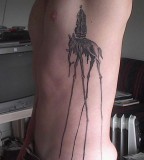 Dali Elephant Leg Giraffe Side Tattoo Design (NSFW)