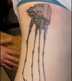 Cool Star Wars Dali Elephant Tattoo ink for Women