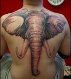 Big Salvador Dali Elephant Tattoo Design for Men