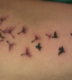 Birds Flying From Dandelion Tattoo
