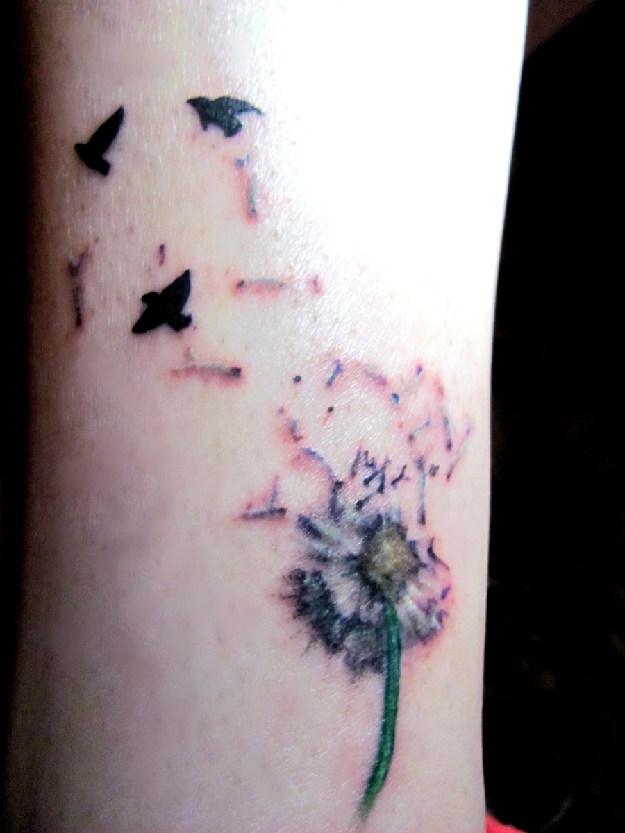 Dandelion And Birds Tattoo Arts