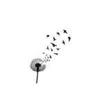 Simple Dandelion Birds Tattoo Design
