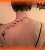 Dandelion Puff And Birds Tattoo On  Shoulder Back