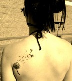 My Back Dandelion And Bird Tattoo
