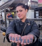 Danielle Colby Finger Tattoos