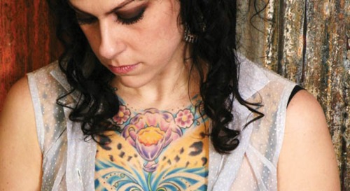 Colorful Chest Tattoo Design Idea from Danielle Colby Cushman