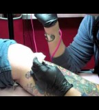 Billy Hill Getting A Tattoo From Danielle Colby