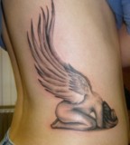 Angel Wing Tattoo Design on Hip