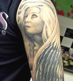 Blondie Dark Angel Tattoo Design on Arm