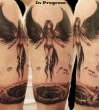 Black Angel Tattoo Design