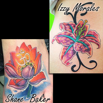 Amazing Flower Color Tattoo  Design
