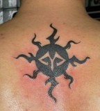 Sun With Tribal Aries Tattoo Picture