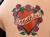 Love Flower Tattoo For Mother