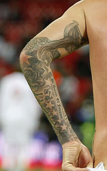 David Beckham Left Tattoos