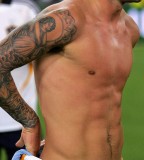 David Beckham Right Arm Tattoos Pictures