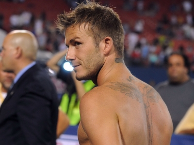 Beautiful David Beckham Back Tattoo