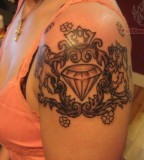 Best Diamond Tattoo Design on Arm for Girls