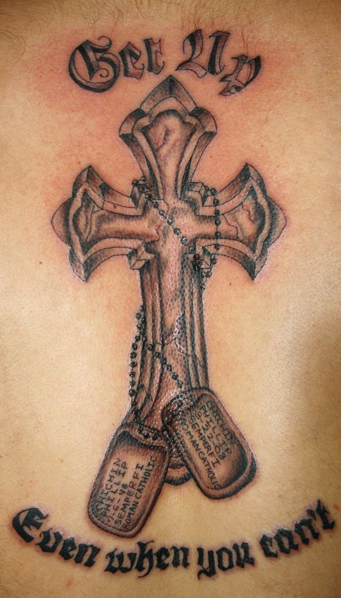 Cross Dog Tags Tattoo Deviantart