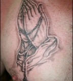 Praying Hands Tattoo With Dog Tags Praying Hands 