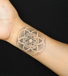 dotwork mandala tattoo
