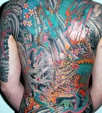 Japanese Tiger Full Back Tattoos 