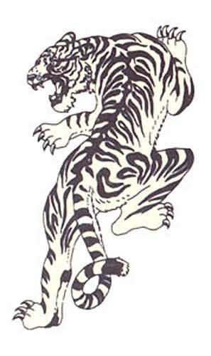 Crawling Tiger Tattoos Sketch Design