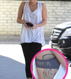 Photo Of Miley Cyruss Dream Catcher Tattoo Design