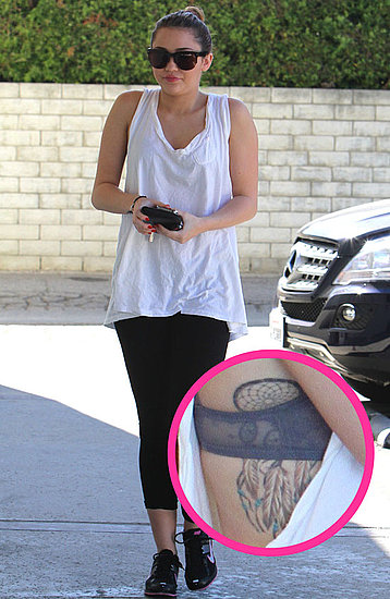 Photo Of Miley Cyruss Dream Catcher Tattoo Design