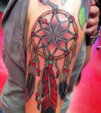 Beautiful Painful Dream Catcher Tattoo Design  on Arm