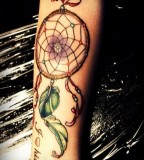 Chick  Dreamcatcher Tattoo on Hands for Girls