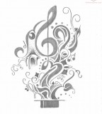Music Tattoos Design Sketch