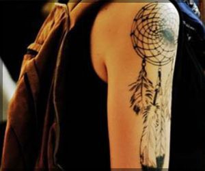 Cute Dreamcatcher Tattoo Design on Arm for Men
