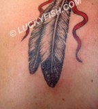 Bird / Eagle's Feather Tattoos by Pat Fish