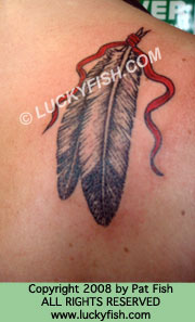 Bird / Eagle’s Feather Tattoos by Pat Fish