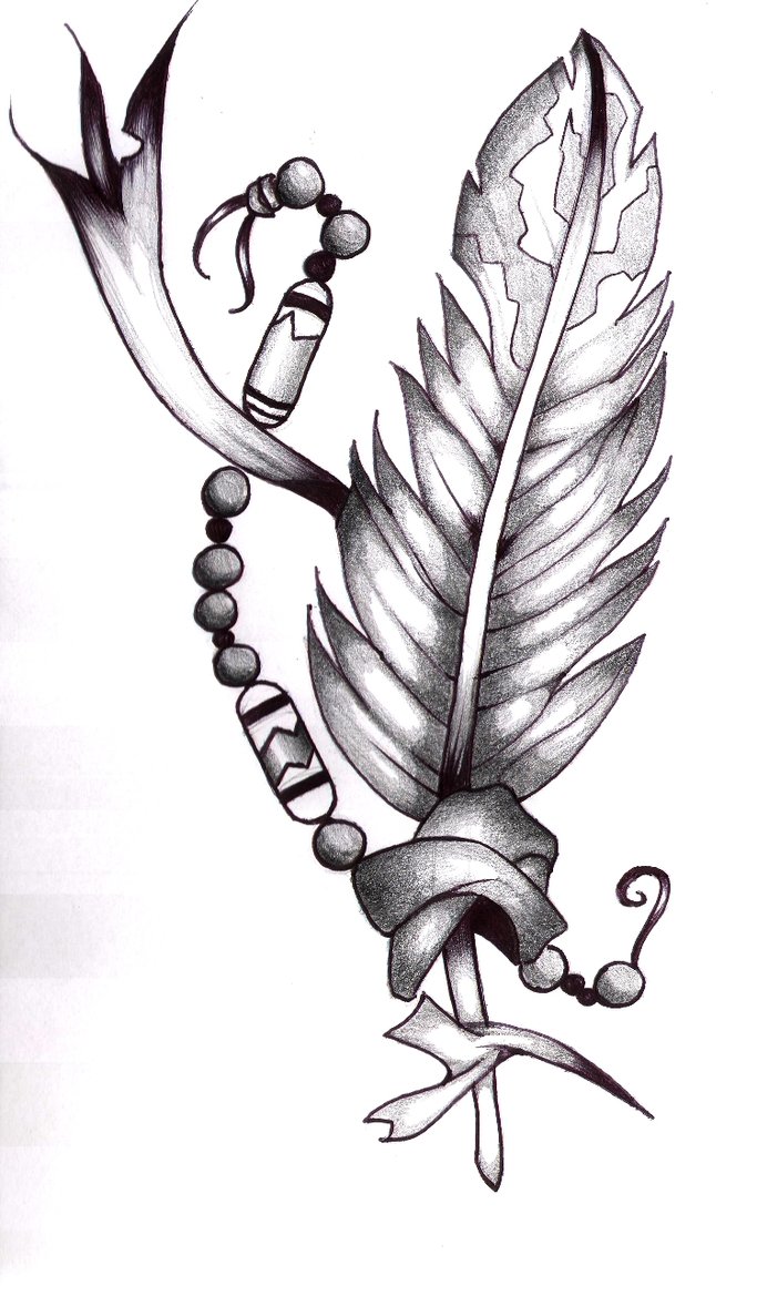 Cool Indian Feather Tattoo Designs