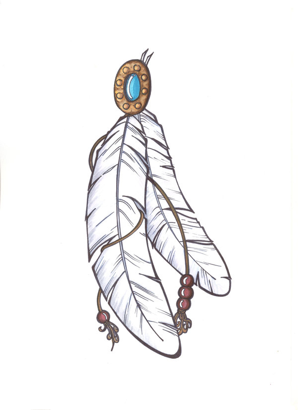 Indian Feather Tattoo Design Sketches and Ideas