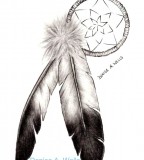 Eagle Feathers Tattoo Design Drawing for Tattoo