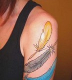Tattoo For Girls Designs Photos Feather Tattoo Designs