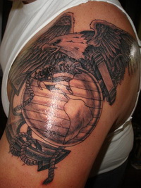 Amazing Tattoo Eagle Globe Anchor Tattoo