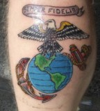 Colored Eagle Globe Anchor Tattoos American Patriotic Spirits